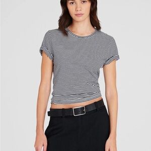 Club Monaco Striped Crew Neck Tee